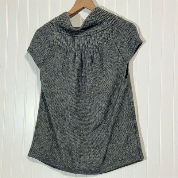 BCBG Max Azria Wool Blend Cardigan Sweater Jacket Gray L Shawl Collar Pockets - Picture 3 of 9